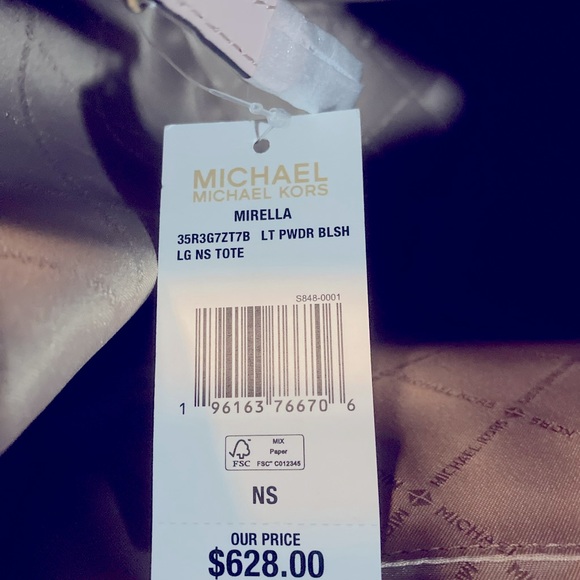 Micheal Kors Mirella Powder Blush Tote - Picture 12 of 15